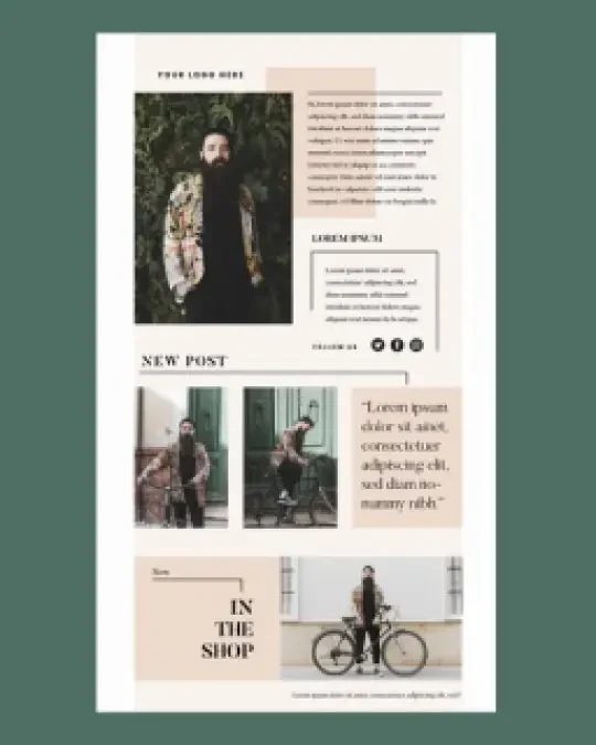 Fashion Blog Web Page Design Mockup