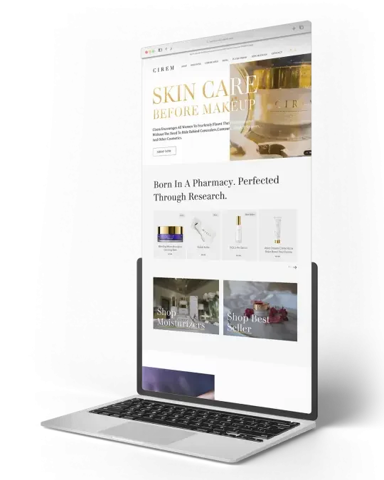 Skincare eCommerce Website Mockup